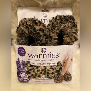 Warmies Microwavable Leopard Slippers Fits Size 6-10